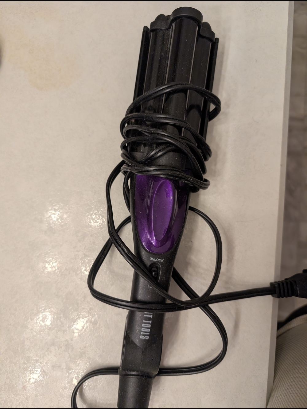 Triple Barrel Hair Waver with Purple Detail